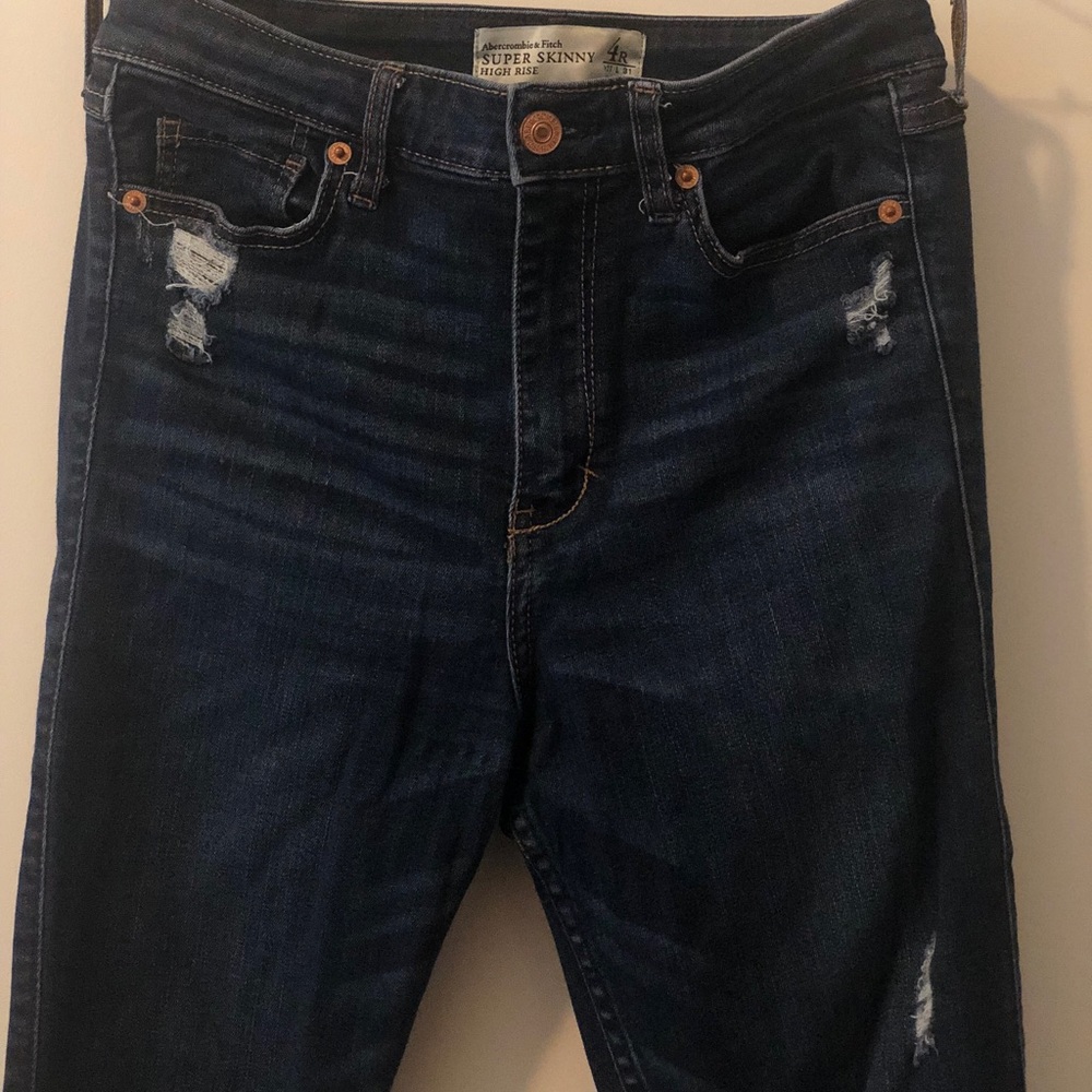 High Rise Ripped Super Skinny Jeans - Picture 3 of 5